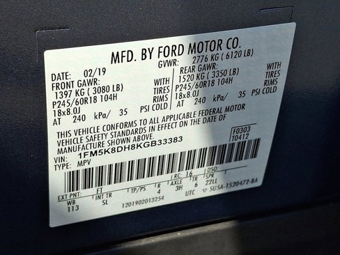 Used 2019 Ford Explorer XLT w/ Equipment Group 202A image 30