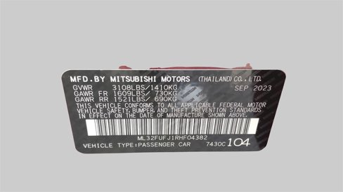 Used 2024 Mitsubishi Mirage G4 Black Edition image 17