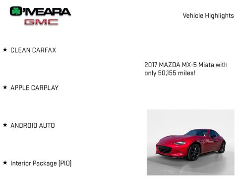 Used 2017 MAZDA MX-5 Miata RF Club w/ Interior Package image 7