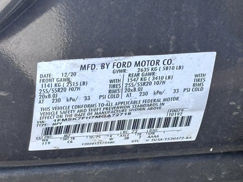 Certified 2021 Ford Explorer Limited w/ Equipment Group 301A image 33