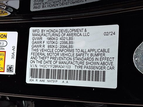 Certified 2024 Honda Accord LX image 26