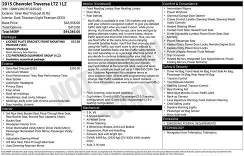 Certified 2015 Chevrolet Traverse LTZ image 5