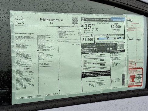New 2025 Nissan Versa SV image 11