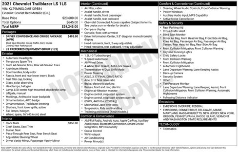 Used 2021 Chevrolet TrailBlazer LS image 33