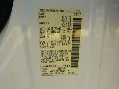 Used 2017 Nissan NV 1500 S image 37
