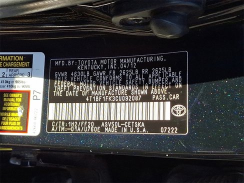 Used 2012 Toyota Camry L image 28