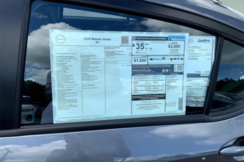New 2025 Nissan Versa SV w/ Trunk Package image 14
