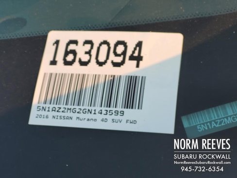 Used 2016 Nissan Murano S w/ Navigation Package image 3