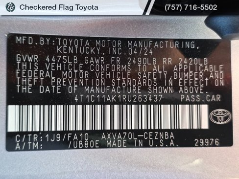 Used 2024 Toyota Camry LE image 21