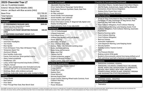 New 2025 Chevrolet Trax LT w/ LT Convenience Package image 4