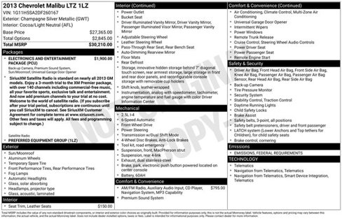 Used 2013 Chevrolet Malibu LTZ image 6