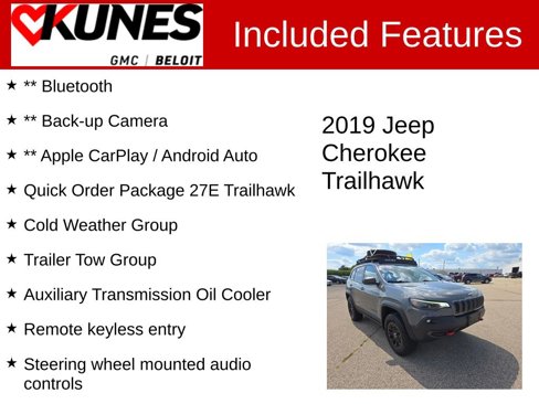Used 2019 Jeep Cherokee Trailhawk w/ Cold Weather Group image 2