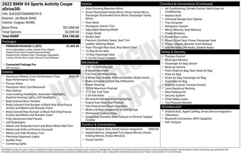 Certified 2022 BMW X4 xDrive30i w/ Premium Package 2 image 43