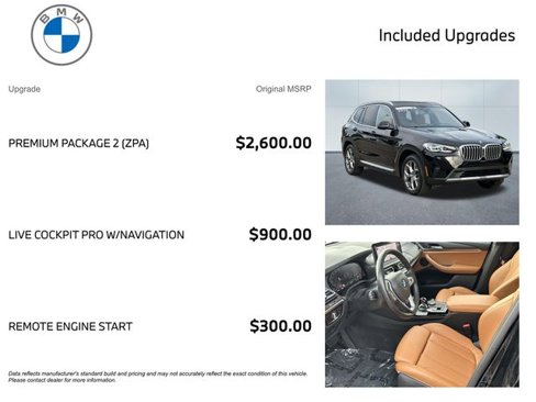 Certified 2022 BMW X3 xDrive30i w/ Premium Package 2 (ZPA) image 3