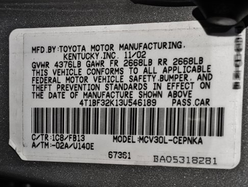 Used 2003 Toyota Camry LE image 47