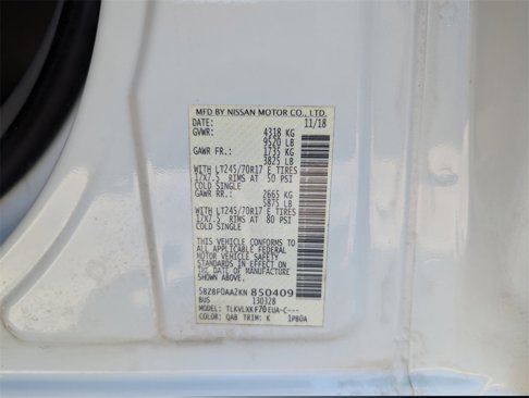 Used 2019 Nissan NV 3500 SV w/ Navigation Package image 40
