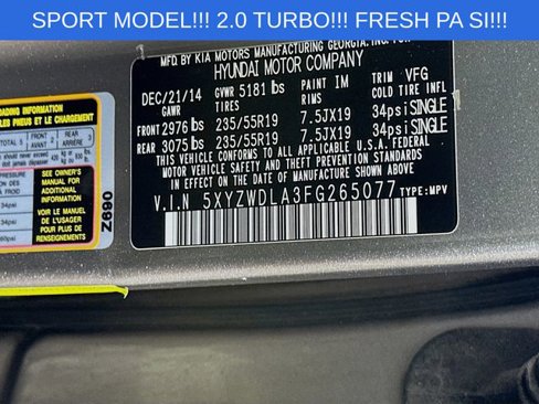 Used 2015 Hyundai Santa Fe Sport 2.0T w/ Option Group 05 image 33