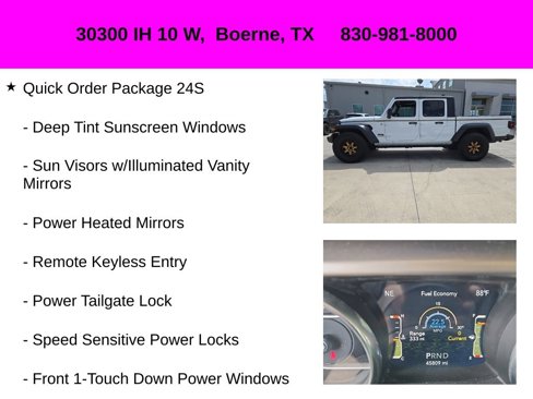 Used 2020 Jeep Gladiator Sport w/ Quick Order Package 24S image 10