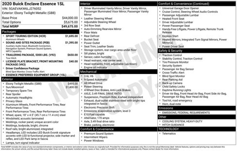 Used 2020 Buick Enclave Essence w/ Sport Touring Edition image 4