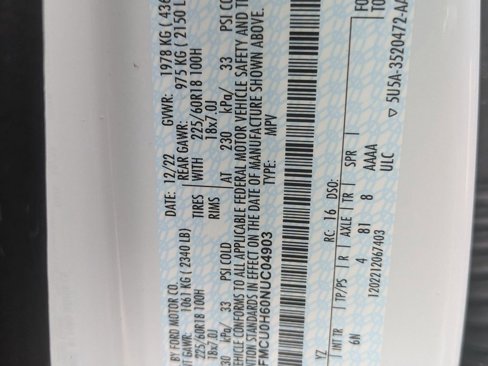 Certified 2022 Ford Escape SEL image 30