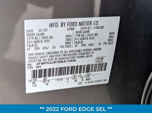 Used 2022 Ford Edge SEL w/ Convenience Package image 33
