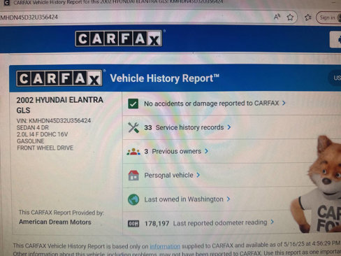 Used 2002 Hyundai Elantra GLS image 9
