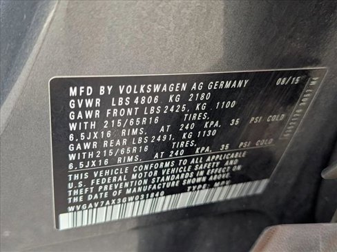 Used 2016 Volkswagen Tiguan S image 15