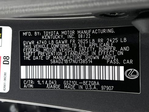 Used 2022 Lexus ES 350 w/ Premium Package image 26