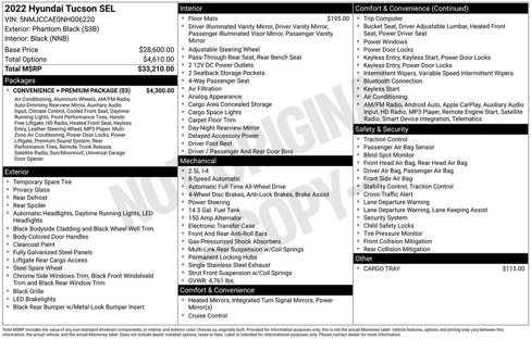 Used 2022 Hyundai Tucson SEL w/ Convenience + Premium Package image 1