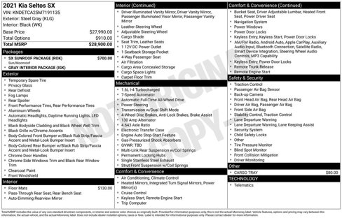 Used 2021 Kia Seltos SX w/ SX Sunroof Package image 40