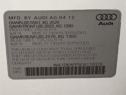 Used 2012 Audi Q5 3.2 Premium Plus image 30