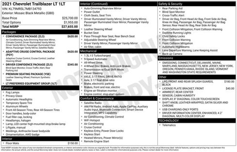 Used 2021 Chevrolet TrailBlazer LT image 29