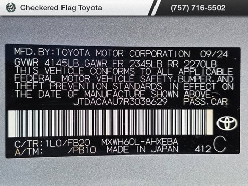 Certified 2024 Toyota Prius LE image 21