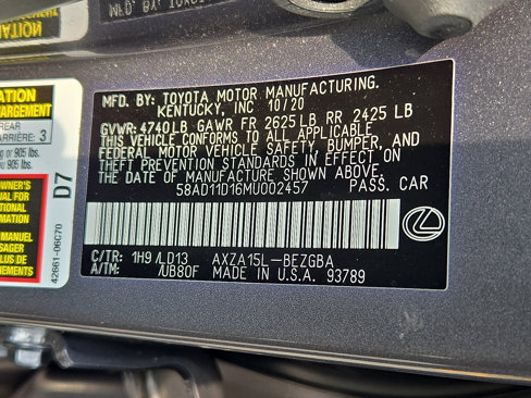 Used 2021 Lexus ES 250 w/ Premium Package image 26