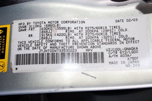 Used 2003 Lexus LX 470 4WD image 65