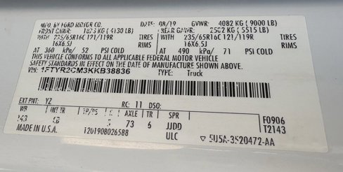 Used 2019 Ford Transit 250 148 Medium Roof image 28