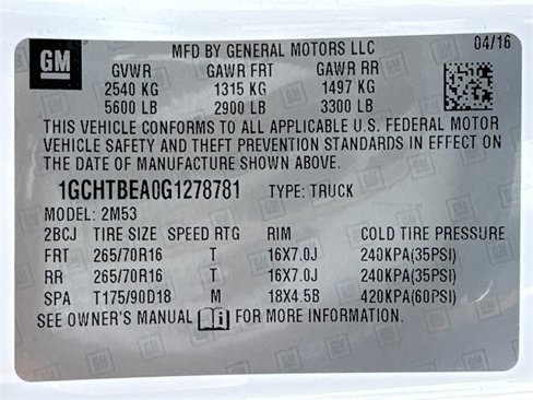 Used 2016 Chevrolet Colorado W/T w/ WT Convenience Package image 36