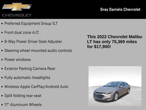Certified 2022 Chevrolet Malibu LT image 11