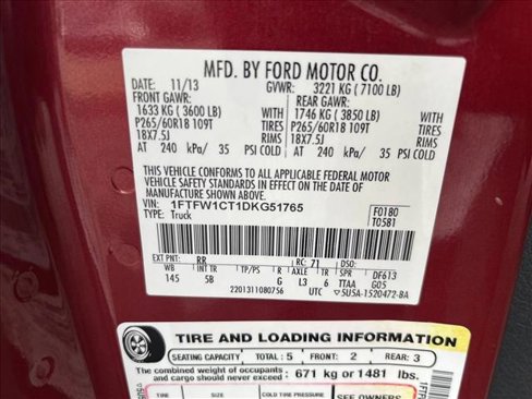 Used 2013 Ford F150 FX2 w/ Luxury Equipment Group image 18
