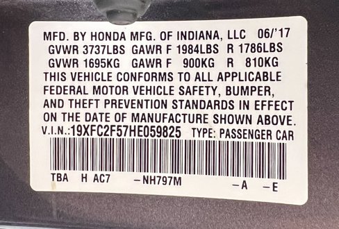 Used 2017 Honda Civic LX image 14