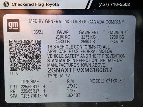 Used 2021 Chevrolet Equinox LT w/ Driver Convenience Package image 22