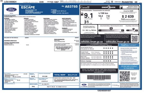 Used 2024 Ford Escape Platinum image 2