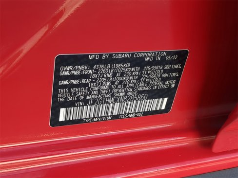 Certified 2022 Subaru Crosstrek 2.5i Limited w/ Moonroof Package 1 image 34