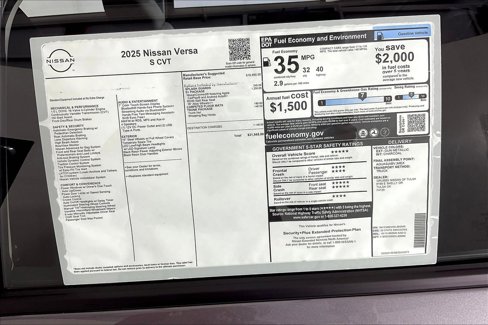 New 2025 Nissan Versa S w/ S Plus Package image 28