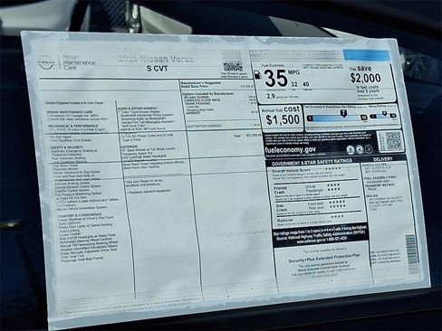 New 2025 Nissan Versa S w/ Trunk Package image 17