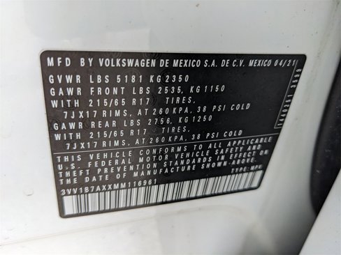Certified 2021 Volkswagen Tiguan S image 33