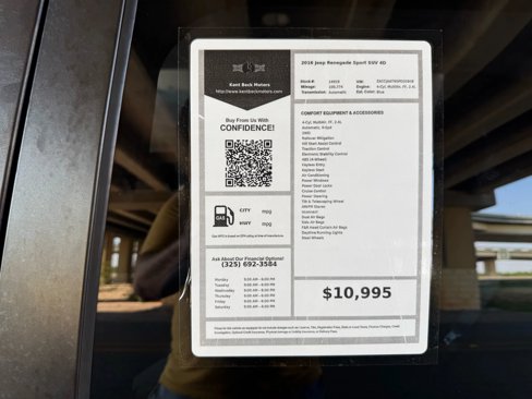 Used 2016 Jeep Renegade Sport w/ Power & Air Group image 31