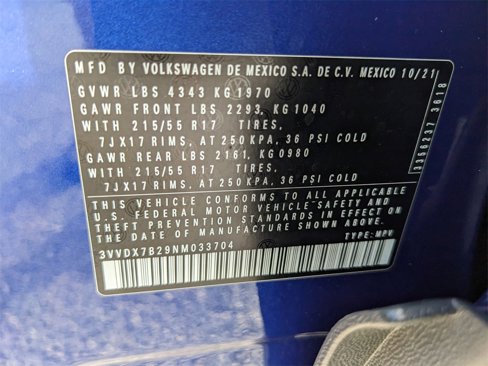 Certified 2022 Volkswagen Taos S image 34