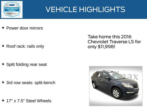 Used 2016 Chevrolet Traverse LS image 34