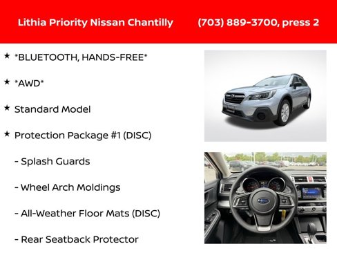 Used 2018 Subaru Outback 2.5i w/ Protection Package #1 image 6